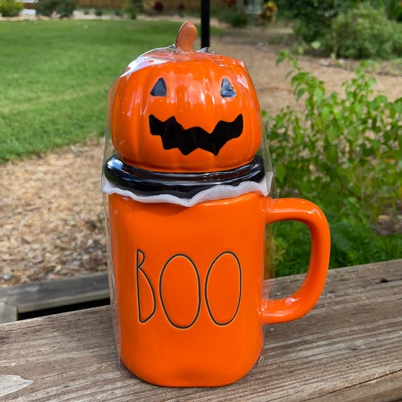 Rae Dunn Other - New Rae Dunn Halloween BOO Pumpkin Topper Mug